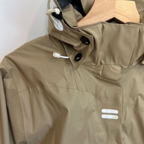 Vintage Orage Women’s Small Tan Ski Snowboarding Jacket Waterproof Hooded Zip - Picture 9 of 15